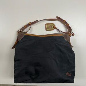 Dooney & Bourke Black and Brown Shoulder Bag